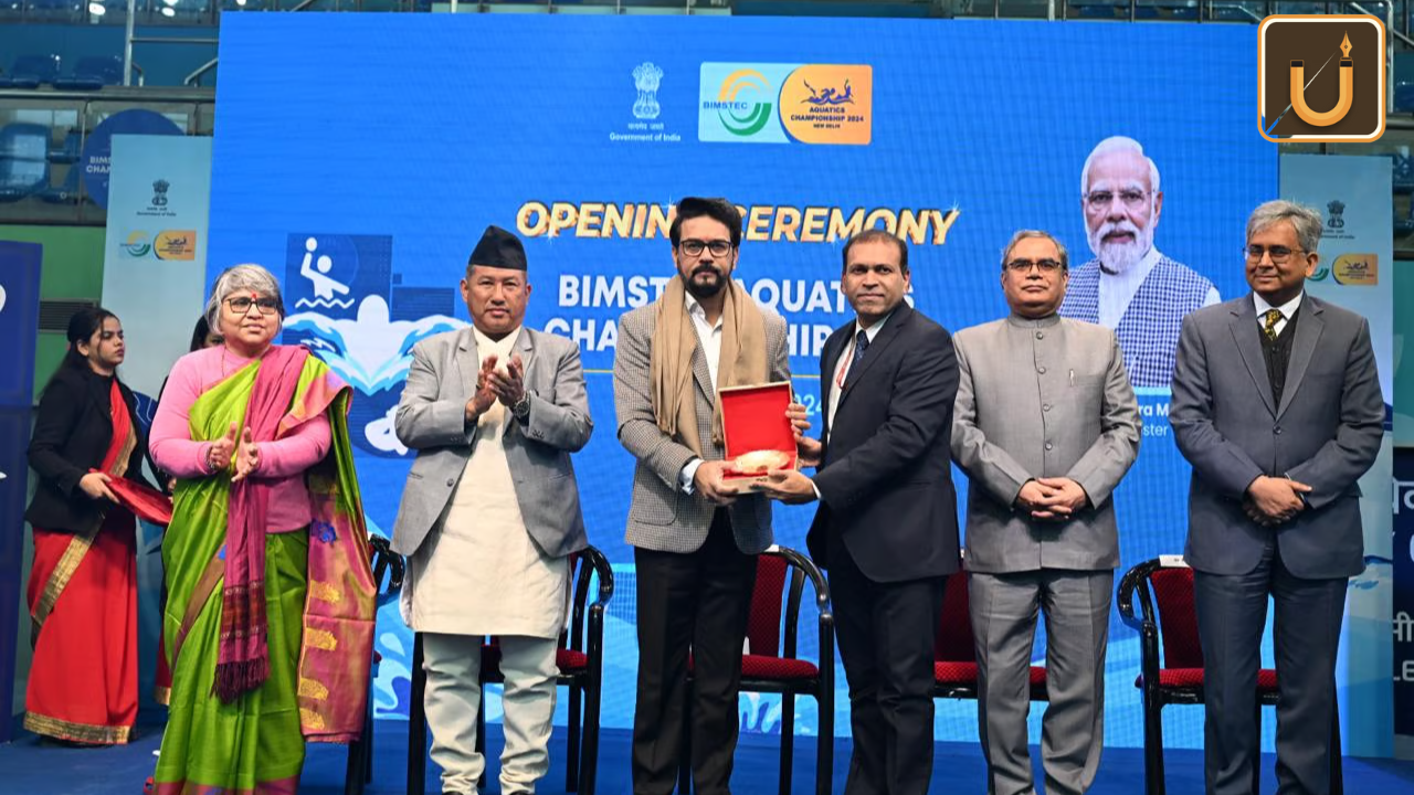 Usthadian Academy / Sports Minister Anurag Thakur Opens BIMSTEC Aquatic Championships In New Delhi